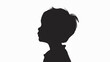 © EnricaDjango - Vector side silhouette profile of a little child