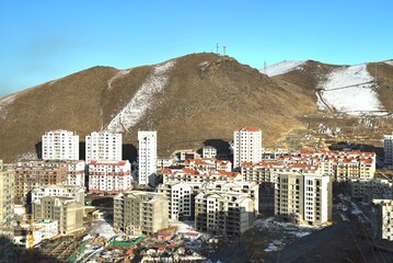 The panoramic view of the entire city of Ulaanbaatar, mongolia