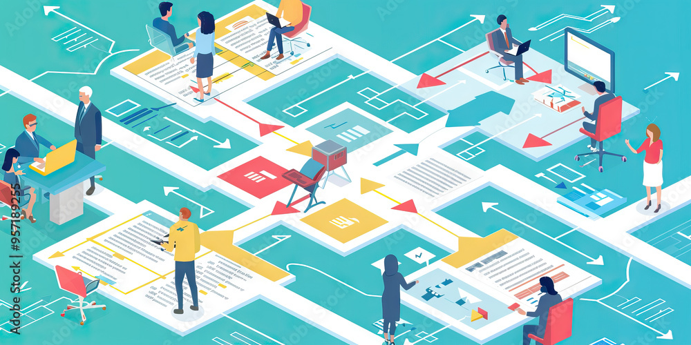 Illustration Stock Regulatory Environment: A flowchart of regulations ...