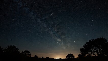 Wall Mural - sky with stars and clouds