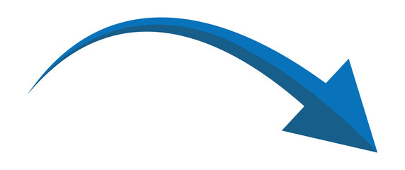 Wall Mural - Arrow icon on white background. flat style. arrow icon for your web site design, logo, app, UI. arrow indicated the direction symbol. curved arrow sign.