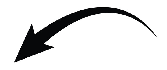 Wall Mural - Arrow icon on white background. flat style. arrow icon for your web site design, logo, app, UI. arrow indicated the direction symbol. curved arrow sign.