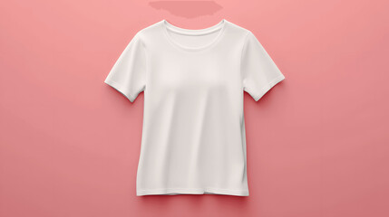 White women's short sleeve t-shirt mockup isolated on plain background