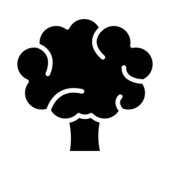 Wall Mural - Broccoli Vector Glyph Icon Design