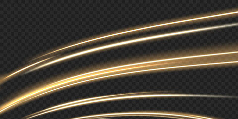 Wall Mural - festive gold stripe on white background. yellow curl twirl for the holidays. gold colored curve rope