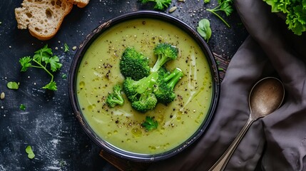 Wall Mural - soup broccoli 