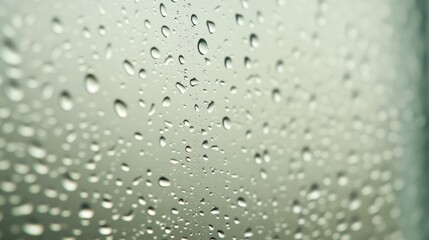 Canvas Print - Tranquil Raindrops on Glass - Serenity and Nature Close-up