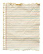 © kanoktuch - Torn vintage lined notebook paper with distressed edges and a textured surface, perfect for scrapbooking, background designs, or creative projects. Isolated on transparent background, png.