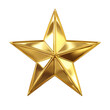© Sathaporn - gold star isolated on transparent background Generative Ai.