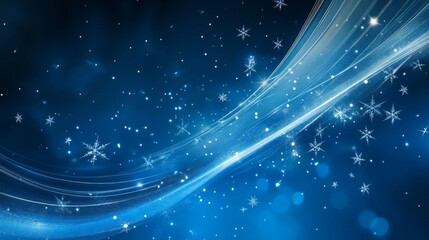 Wall Mural - blue sparkling background with stars
