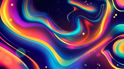 Wall Mural - colorful abstract waves