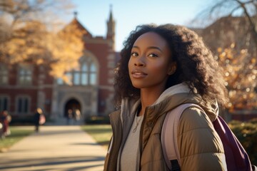 Wall Mural - Smiling portrait of a female student