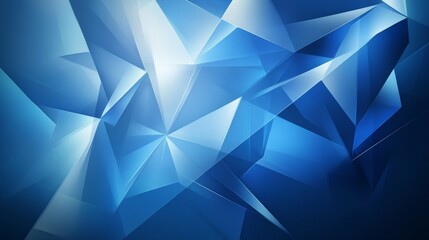 Poster - Blue Geometric Background