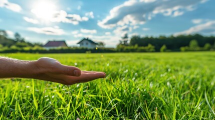 Dream House. Offering a New Home in Empty Field with Vision of Dream House