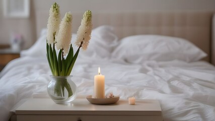 Poster - hyacinth on the bed