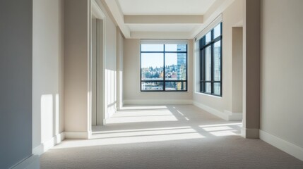 Canvas Print - Modern Empty Room with Natural Light