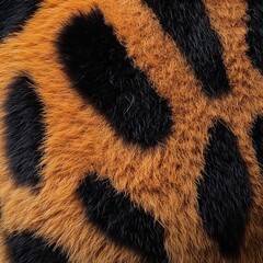 A close-up of a tigers stripes in the jungle.