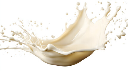 Wall Mural - White Chocolate Milk Splash on transparent background PNG