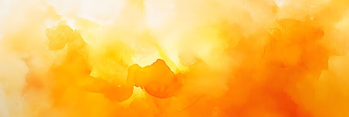 Wall Mural - orange yellow watercolor