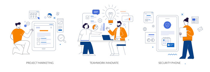Design concept of meeting, business presentation, project, marketing,...