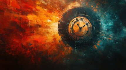 Wall Mural - abstract representation of a time paradox