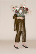 © Ulas&Merve/Stocksy - Woman Holding Vase Of Colorful Flowers In Stylish Outfit