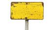 © Aleksandra - old road sign on transparent white background