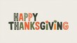 © BOTAHRY DEX - Happy Thanksgiving calligraphy text for greeting card