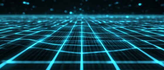 A blue and white grid with a lot of dots