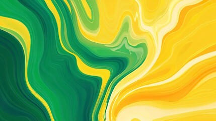 Abstract green and yellow color background. Vector illustration -generative ai