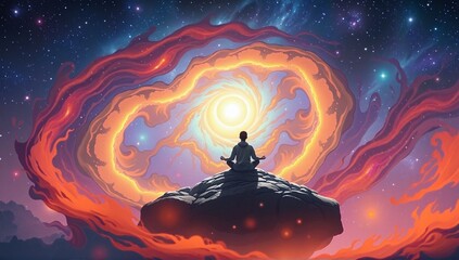 Wall Mural - A Surreal Journey Through the Cosmic Nebula