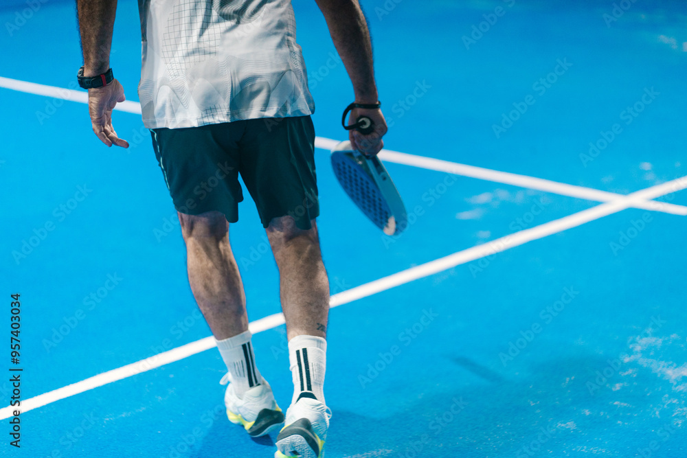 Male Padel Player's Lower Body