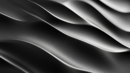 Smooth black waves creating a luxurious texture.