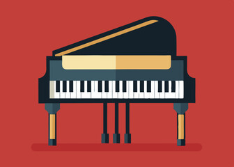 Grand Piano Glyph Icon 
