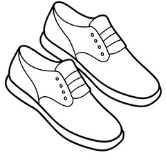 shoes line art vector