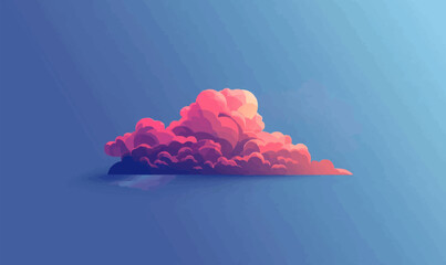 Wall Mural - A minimalist vector of a cloud.