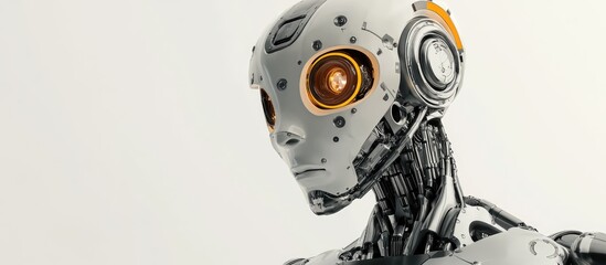 Wall Mural - 3d illustration of a robot on a white background