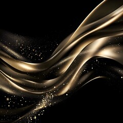 Wall Mural - Golden luxury-themed black background image