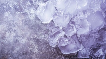 Close-Up of Ice Cubes on Surface