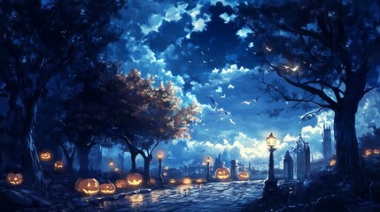 Wall Mural - halloween landscape