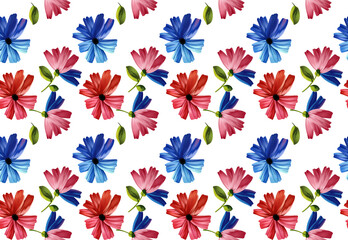 Seamless flower pattern. Hand draw floral pattern. Textile print pattern