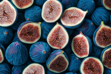 Sticker - Lay flat sliced fresh figs.