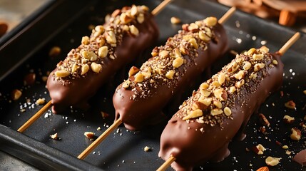 Wall Mural - Chocolate Covered Banana Skewers