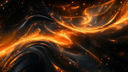 Wall Mural - Vibrant Waves of Light and Energy in Abstract Art Form