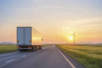 Sticker - Alternative Fuel Logistics are embracing renewable energy sources to enhance transportation efficiency and promote a cleaner environment for future generations.