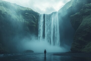 Wall Mural - Majestic Waterfall in Iceland