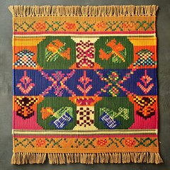 Wall Mural - 82. **Philippine weaving pattern with traditional, colorful designs.**