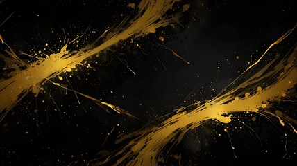 Poster - black and gold abstract art desktop background wallpaper