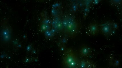 Wall Mural - Abstract Colorful Space Nebula with Bright Stars and Galaxies