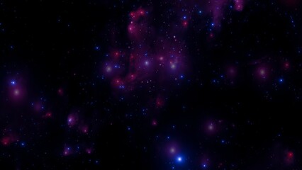 Wall Mural - Vibrant Galaxy Nebula and Stars in Outer Space Scene